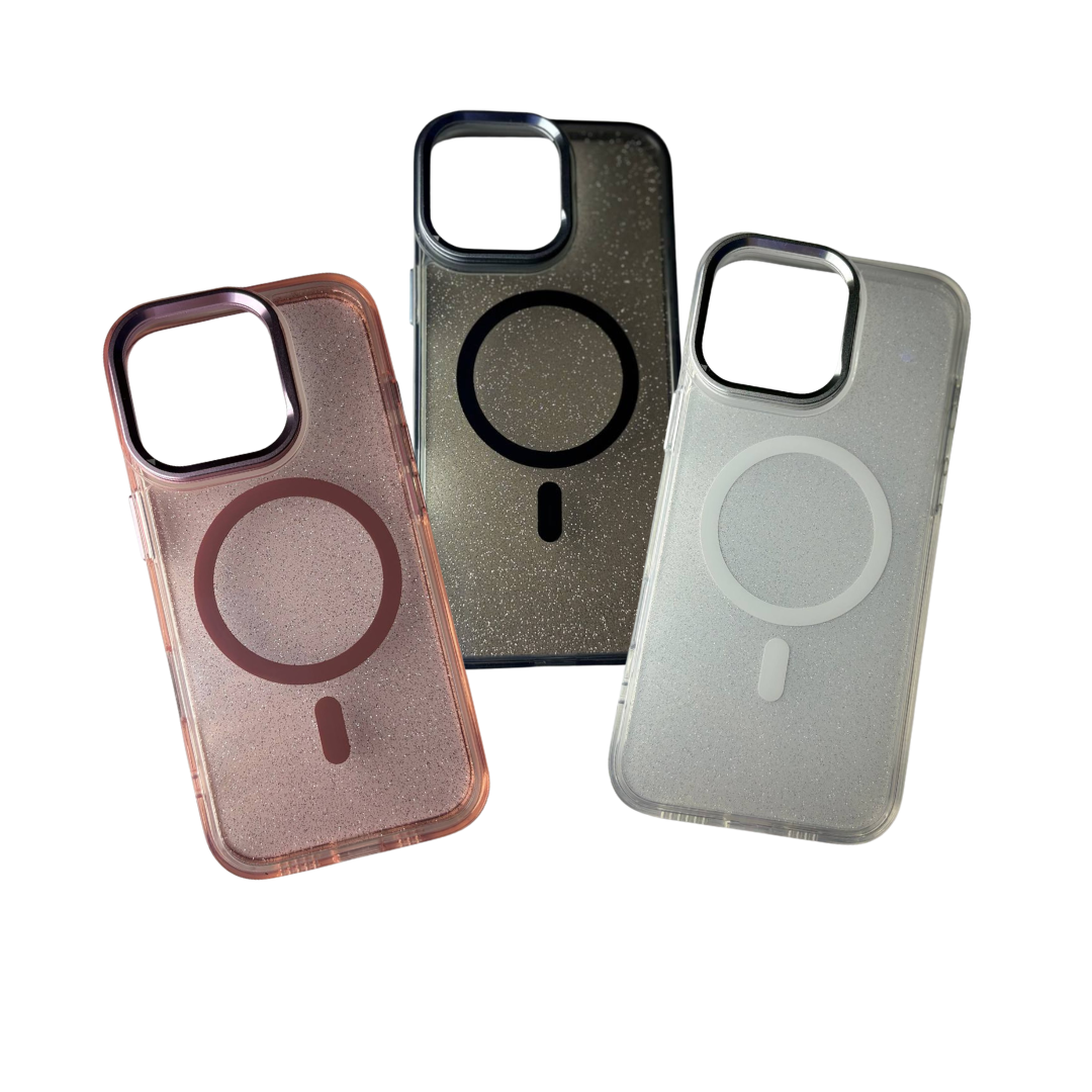 FUNDA CASE MAGSAFE PARANTE GLITTER CANDY PARA IPHONE